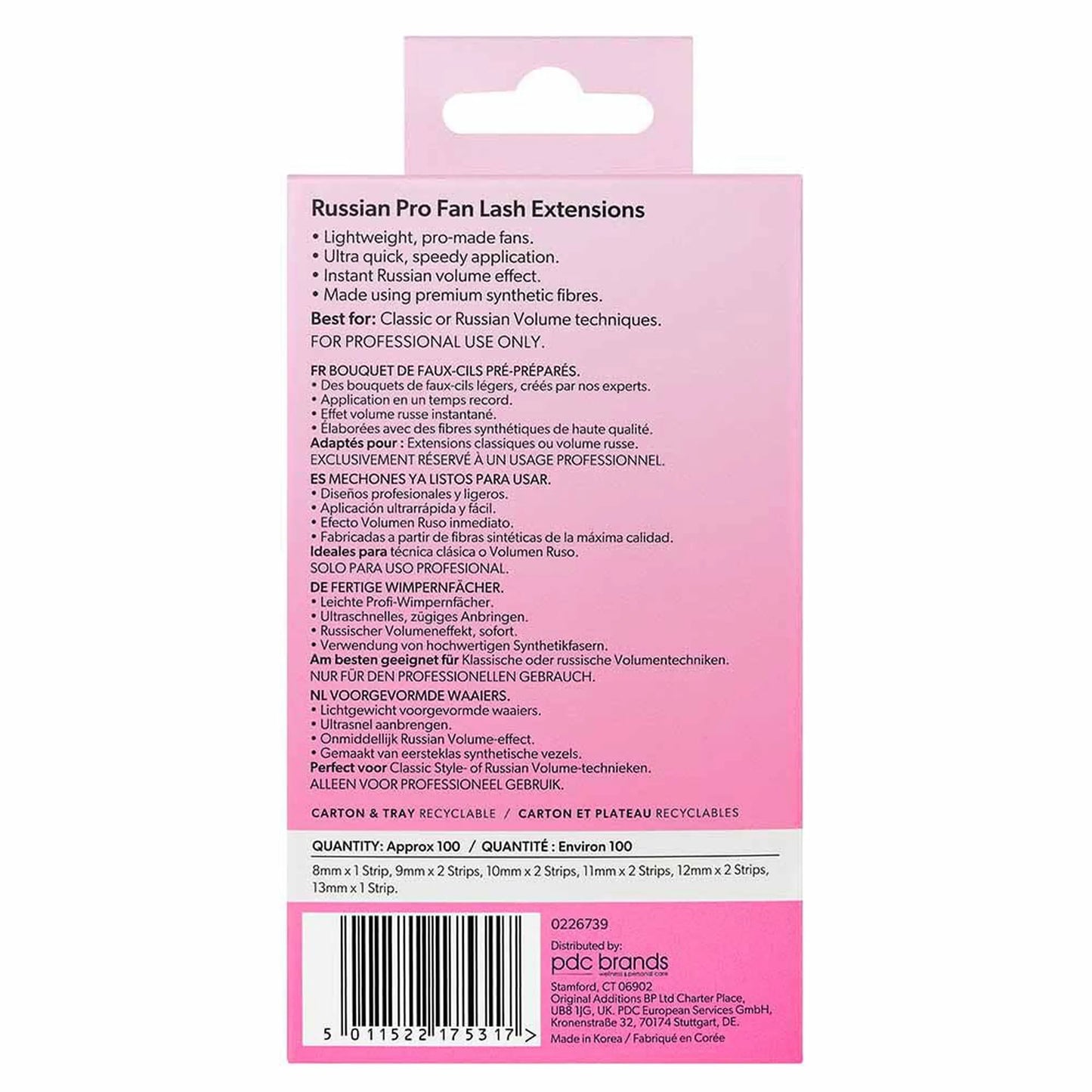 Salon System Lash Extensions ProFan D-Curl 4D 8-13mm