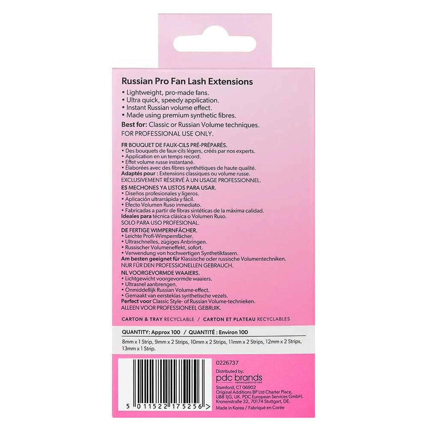 Salon System Lash Extensions ProFan D-Curl 5D 8-13mm