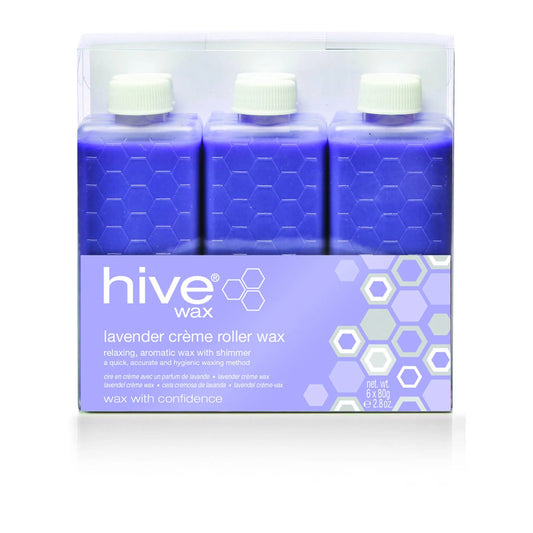 Hive of Beauty Lavender Shimmer CrÃ¨me Roller Wax Refill Cartridges, Pack of 6 x 80g