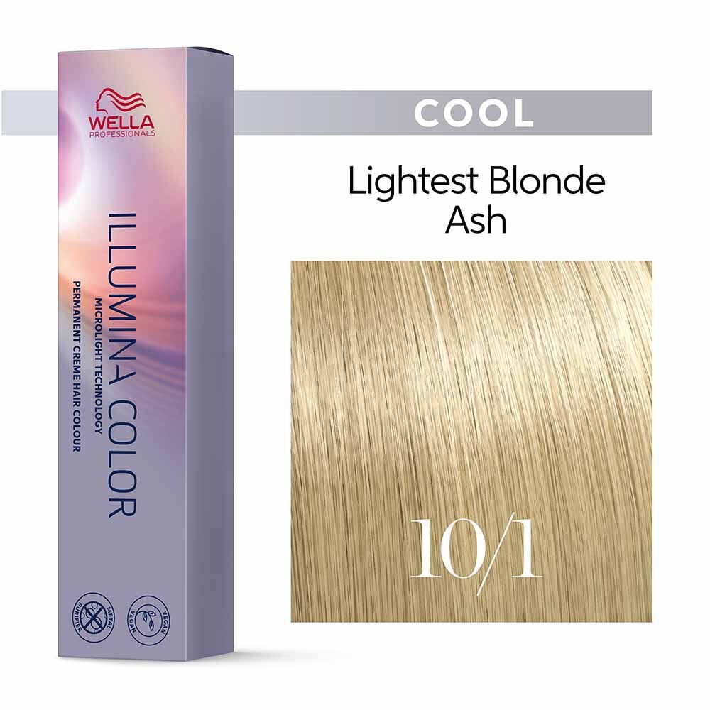 Wella Professionals Illumina Colour Tube Permanent Hair Colour - 10/1 Lightest Ash Blonde - 60ml