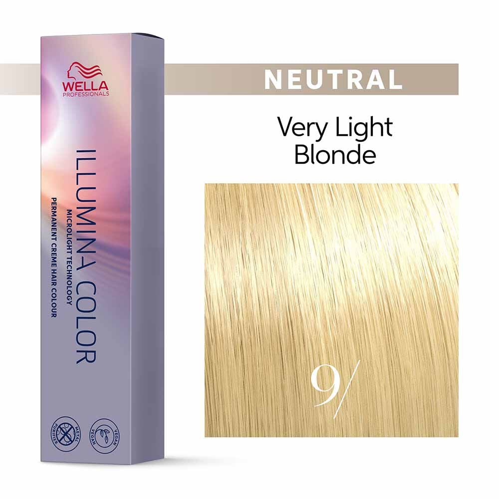 Wella Professionals Illumina Color Permanent Hair Colour 9/ Very Light Blonde - 60ml