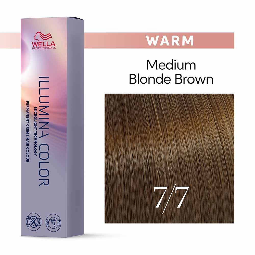 Wella Professionals Illumina Colour Tube Permanent Hair Colour - 7/7 Medium Brown Blonde - 60ml
