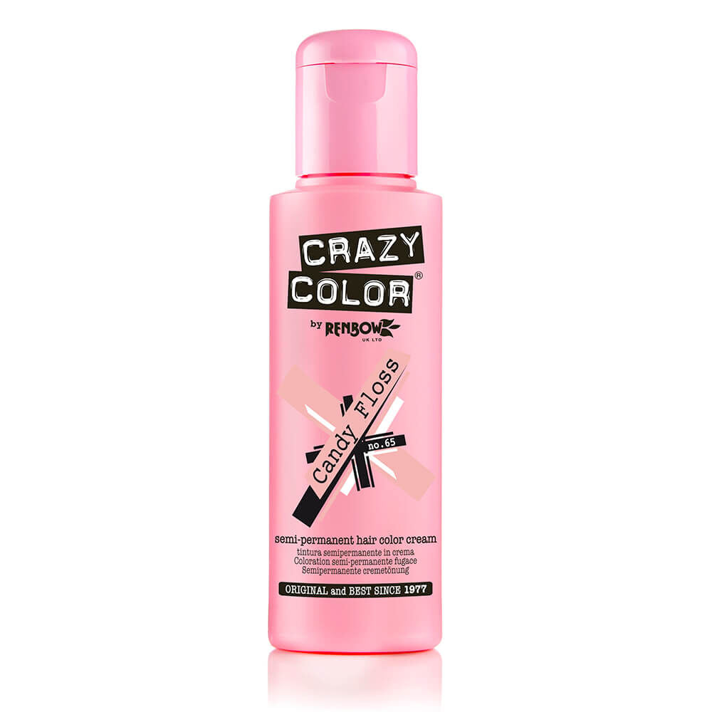 Crazy Color Semi Permanent Vegan Hair Colour Cream - Candyfloss - 100ml