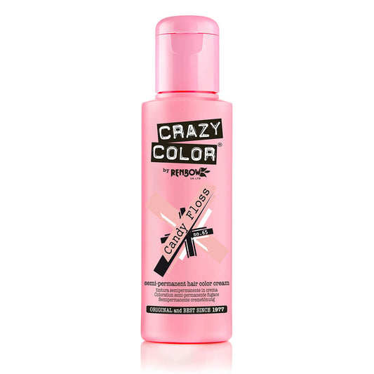 Crazy Color Semi Permanent Vegan Hair Colour Cream - Candyfloss - 100ml