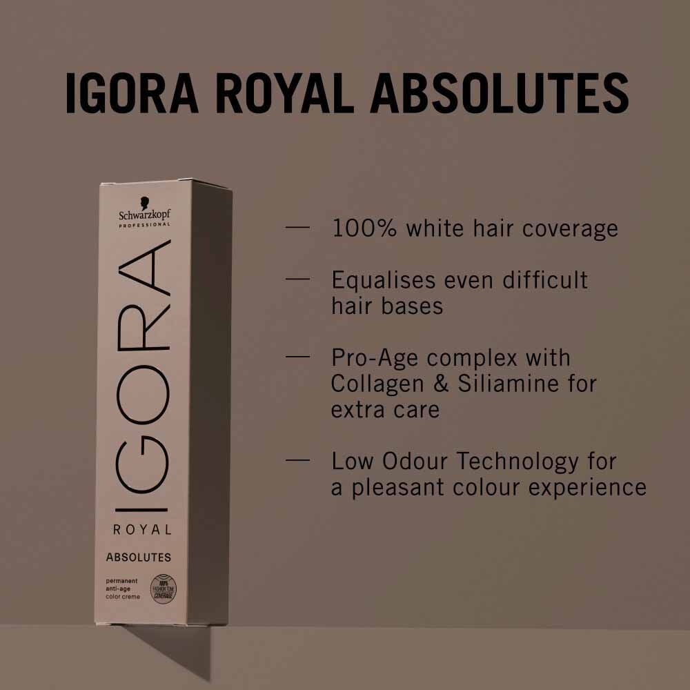 Schwarzkopf Professional Igora Royal Absolutes Permanent Hair Colour - 5-60 Light Brown Chocolate Natural - 60ml