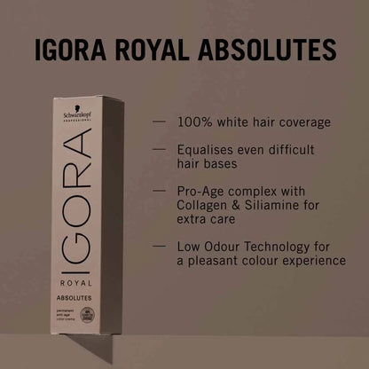 Schwarzkopf Professional Igora Royal Absolutes Permanent Hair Colour - 5-50 Light Brown Gold Natural - 60ml