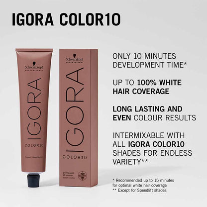 Schwarzkopf Professional Igora Color 10 Permanent Hair Colour - 8-65 Light Blonde Chocolate Gold - 60ml