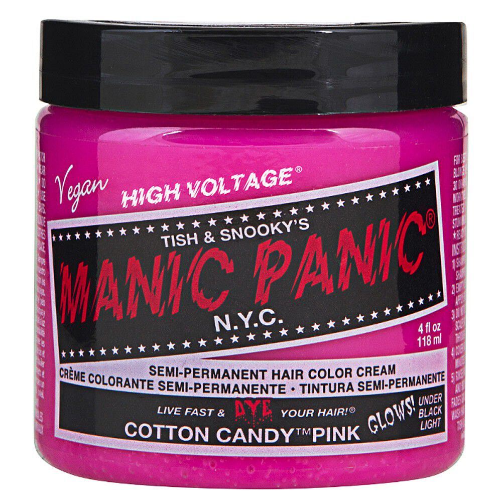 Manic Panic High Voltage Semi Permanent Hair Colour Cream - Cotton Candy Pink - 118ml