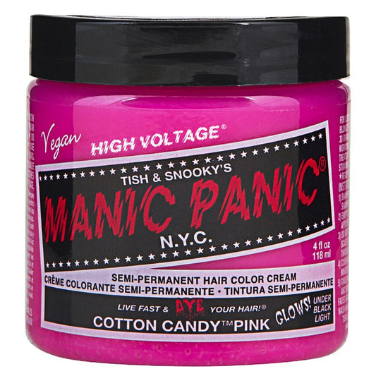 Manic Panic High Voltage Semi Permanent Hair Colour Cream - Cotton Candy Pink - 118ml
