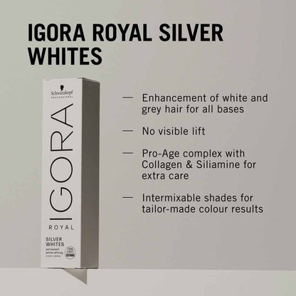 Schwarzkopf Professional Igora Royal Silver Whites Permanent Hair Colour - Dove Grey - 60ml