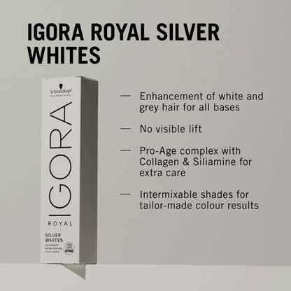 Schwarzkopf Professional Igora Royal Silver Whites Permanent Hair Colour - Slate Grey - 60ml