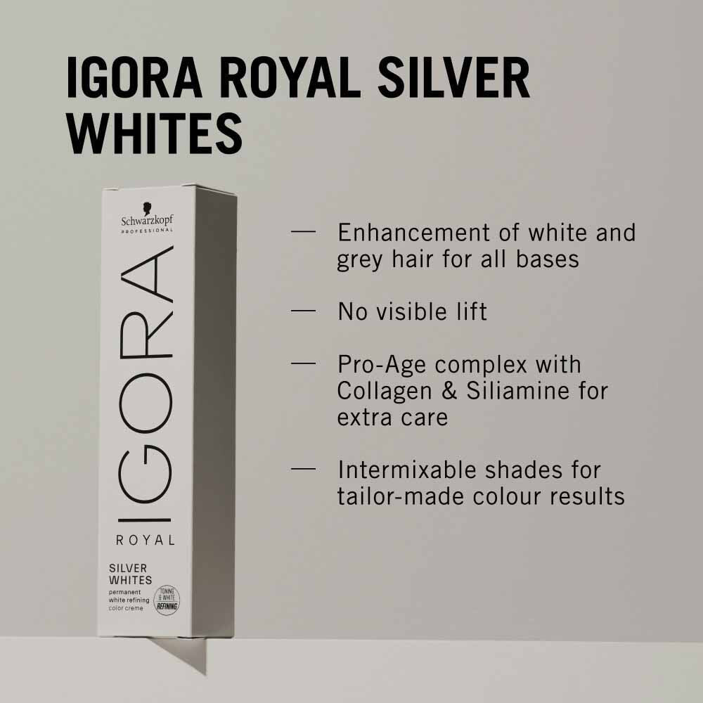 Schwarzkopf Professional Igora Royal Silver Whites Permanent Hair Colour - Slate Grey - 60ml