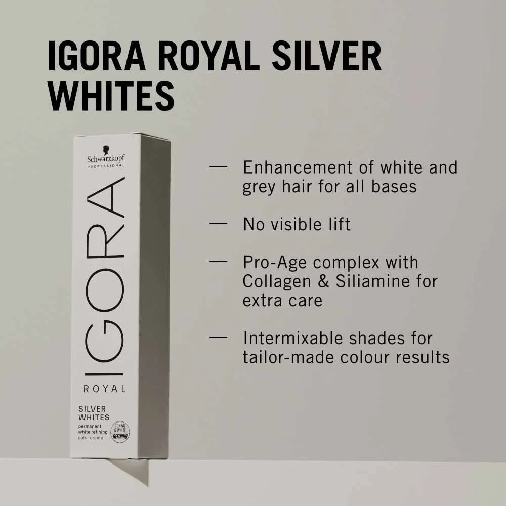 Schwarzkopf Professional Igora Royal Silver Whites Permanent Hair Colour - Slate Grey - 60ml