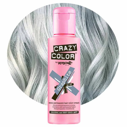 Crazy Color Semi Permanent Vegan Hair Colour Cream - Graphite - 100ml
