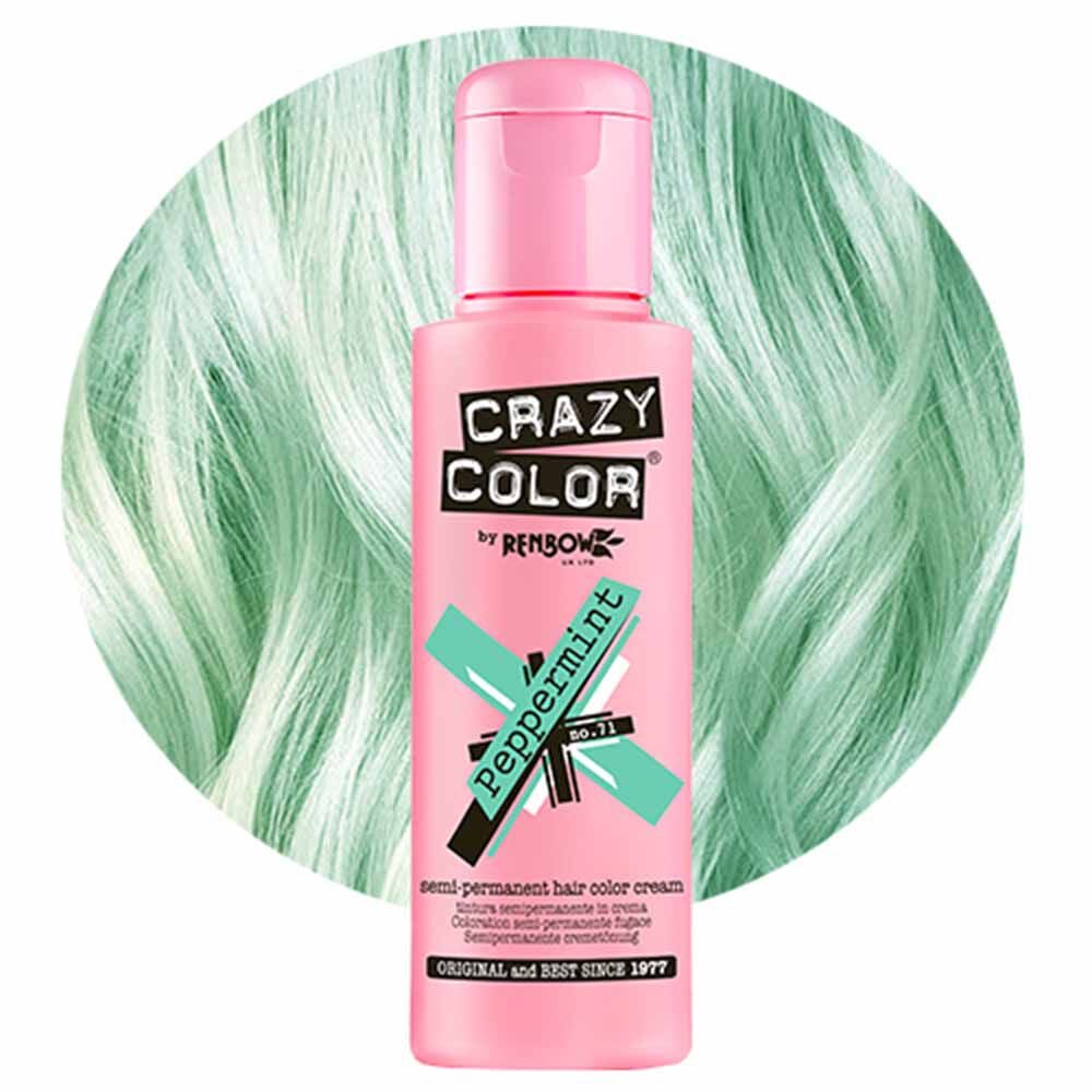 Crazy Color Semi Permanent Vegan Hair Colour Cream - Peppermint - 100ml
