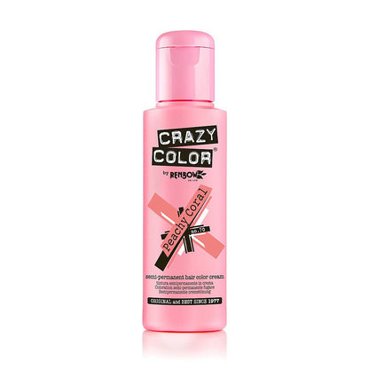 Crazy Color Semi Permanent Vegan Hair Colour Cream - Peachy Coral - 100ml