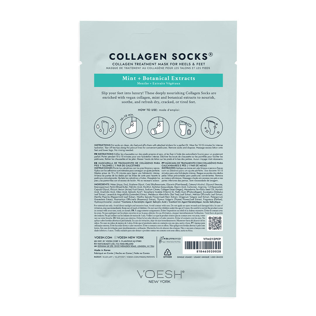 Voesh Phyto Collagen & Peppermint Infused Socks 1 Pair