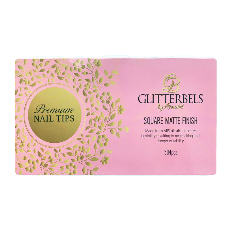 Glitterbels Square Matte Finish Assorted Nail Tips x 500