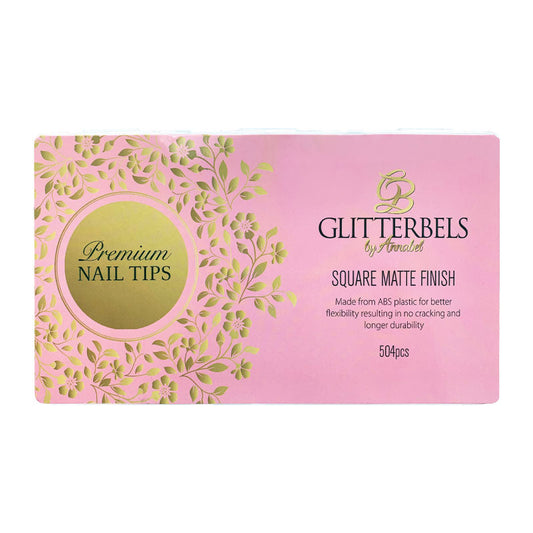 Glitterbels Square Matte Finish Assorted Nail Tips x 500
