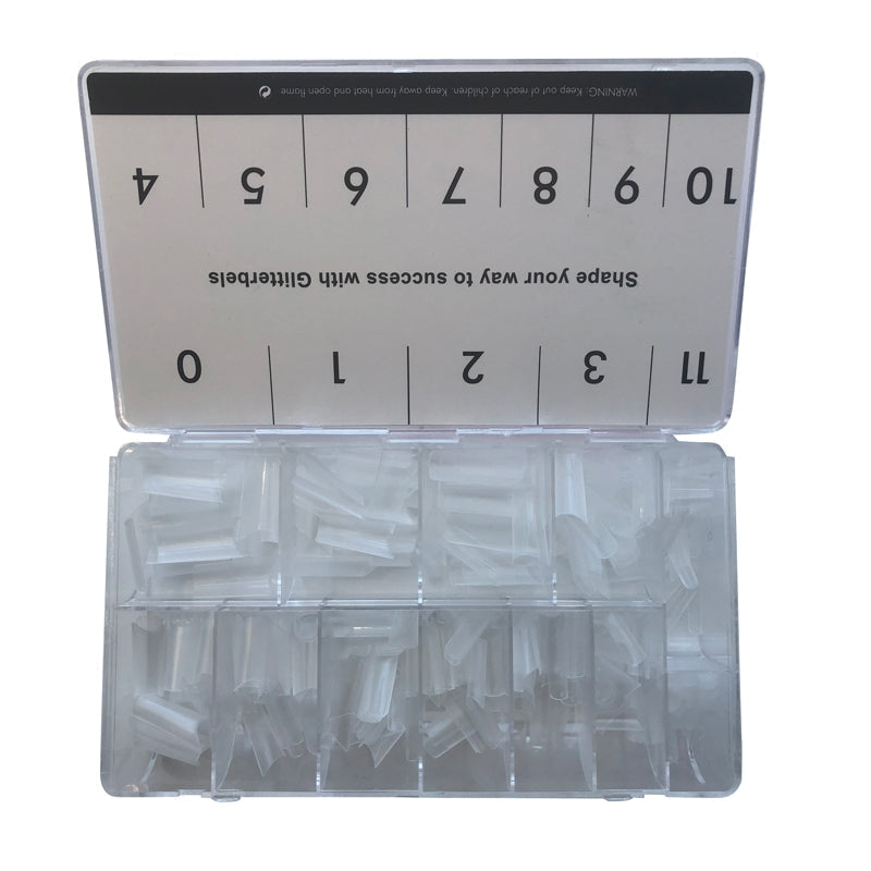 Glitterbels Square Matte Finish Assorted Nail Tips x 500