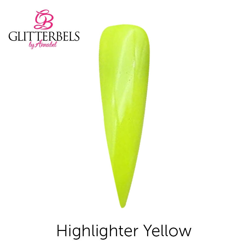 Glitterbels Coloured Acrylic Powder 28g Highlighter Yellow