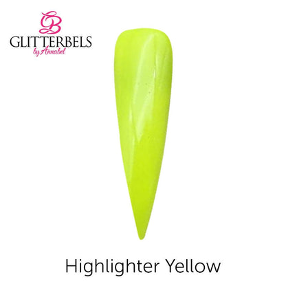 Glitterbels Coloured Acrylic Powder 28g Highlighter Yellow