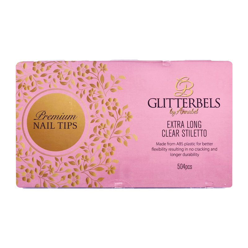 Glitterbels Extra Long Stiletto Assorted Nail Tips x 500