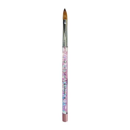 Glitterbels Pinched Pastel Glitter Acrylic Brush Size 8