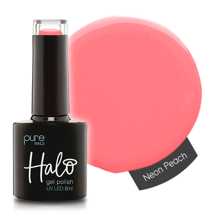 Halo Hema Free Gel Polish Neon Peach 8ml