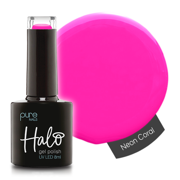Halo Hema Free Gel Polish Neon Coral 8ml