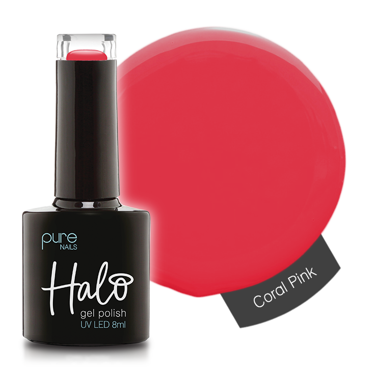 Halo Hema Free Gel Polish Coral Pink 8ml