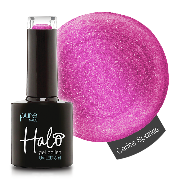 Halo Hema Free Gel Polish Cerise Sparkle 8ml