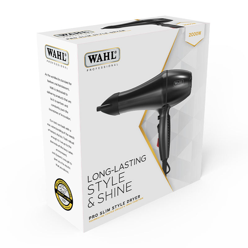 Wahl Pro Slim Style Ionic Black Dryer 2000w