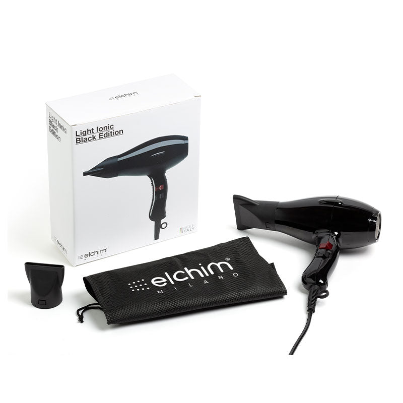 Elchim 3900 Light Ionic Ceramic Hairdryer Black
