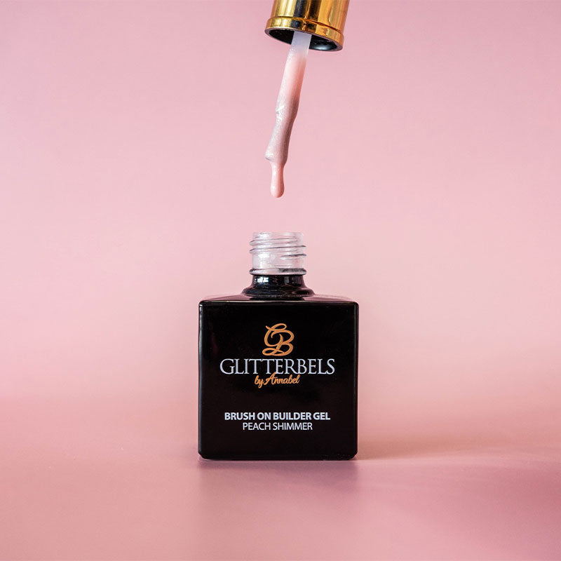 Glitterbels Brush On Builder Gel 17ml Peach Shimmer