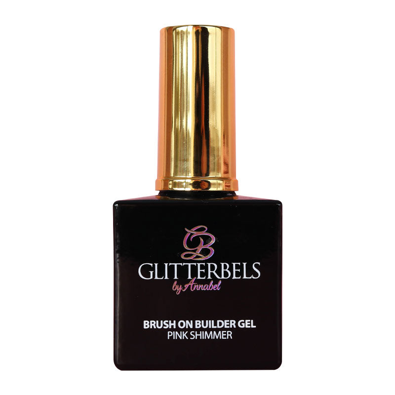 Glitterbels Brush On Builder Gel 17ml Pink Shimmer