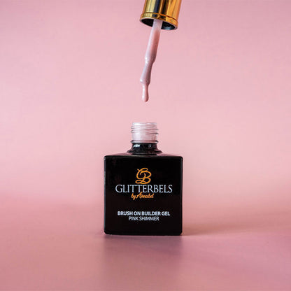 Glitterbels Brush On Builder Gel 17ml Pink Shimmer