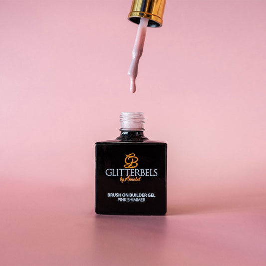 Glitterbels Brush On Builder Gel 17ml Pink Shimmer