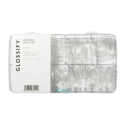 Glossify Advance Clear Assorted Nail Tips x 500