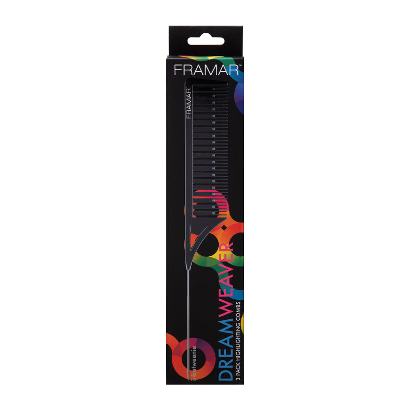 Framar Dream Weaver Comb Black 3 Pack