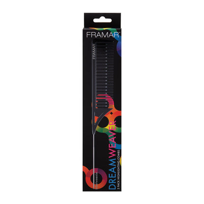 Framar Dream Weaver Comb Black 3 Pack