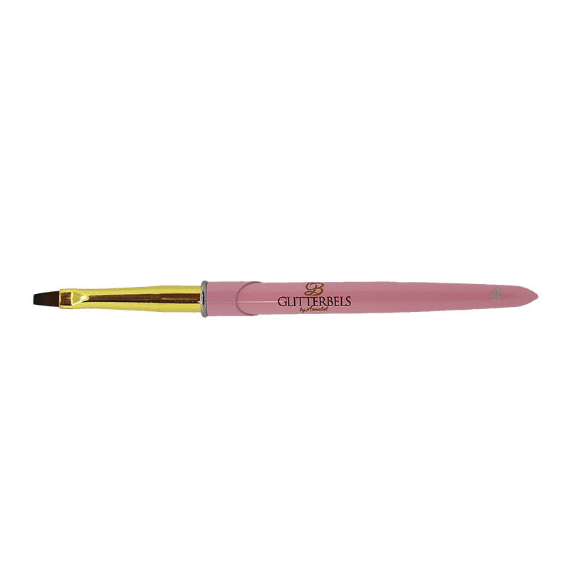 Glitterbels Unbelievabel Gel Brush Flat Edge Size 4
