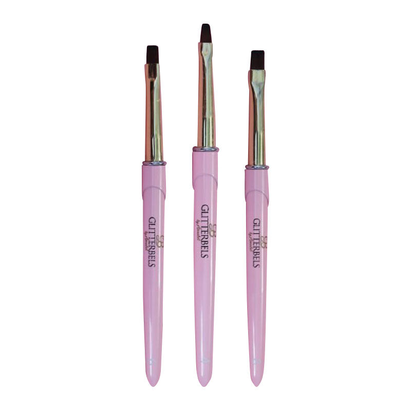 Glitterbels Unbelievabel Gel Flat Edge Brush Kit