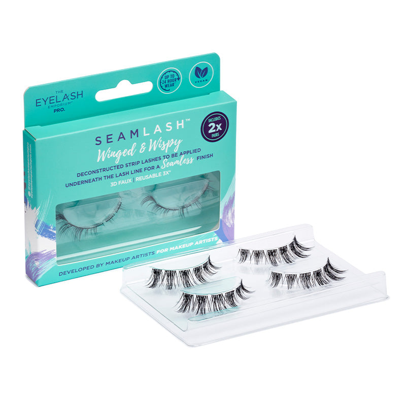 The Eyelash Emporium Pro SEAMLASH Deconstructed Strip Lashes Winged & Wispy x 2 Pairs