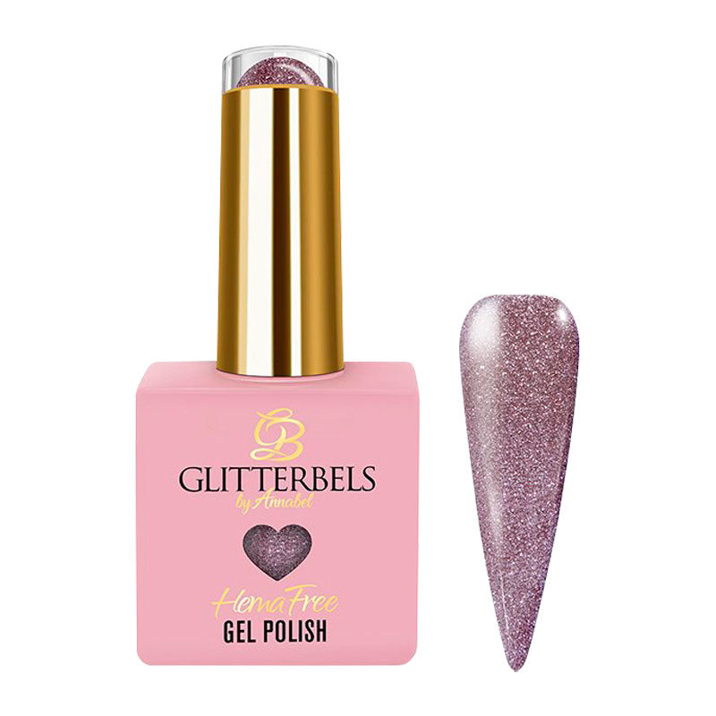 Glitterbels Hema Free Gel Polish 8ml Rose Sparkle