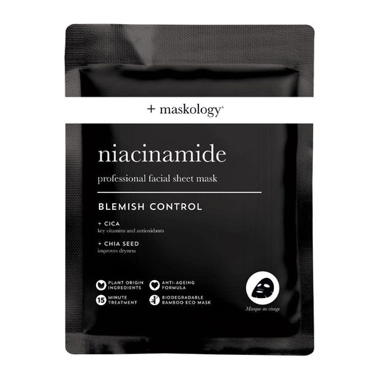 +maskology Niacinamide Face Sheet Mask 22ml