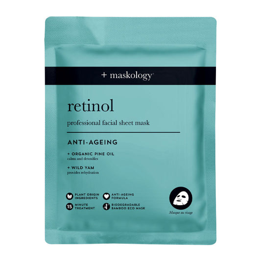 +maskology Retinol Face Sheet Mask 22ml