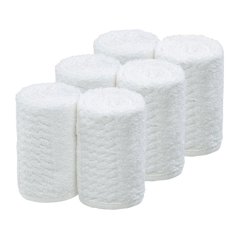 Barburys Facial Wrap Towels White 70cm x 20cm 6 Pack