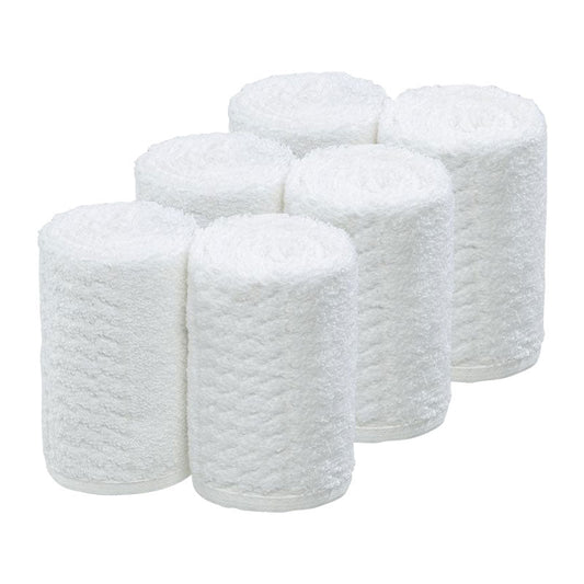 Barburys Facial Wrap Towels White 70cm x 20cm 6 Pack