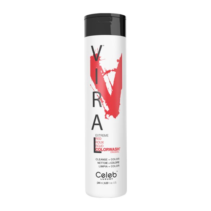 Viral Shampoo Extreme Red Colorwash Shampoo 244ml by Celeb Luxury